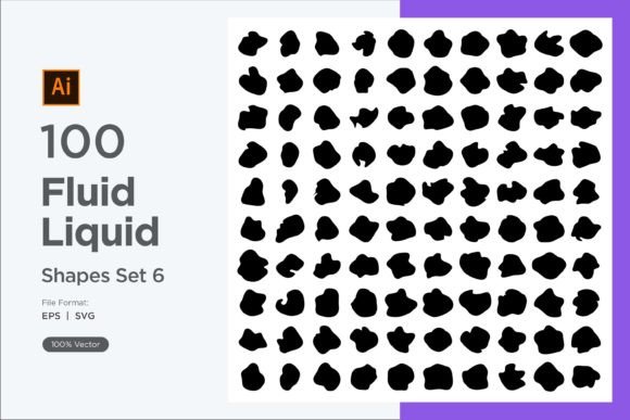 Download Fluid Liquid Shape V1 100 SET 6 - Premium Resources