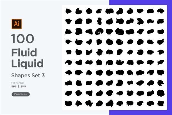 Download Fluid Liquid Shape V1 100 SET 3 - Premium Bundle